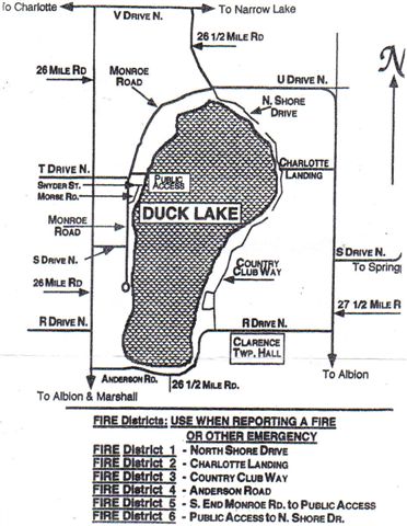 Map to Duck lake